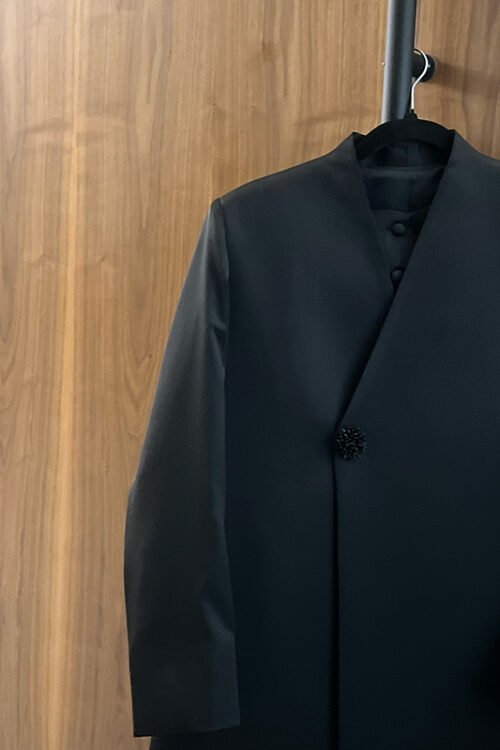 silk black blazer abaya 16